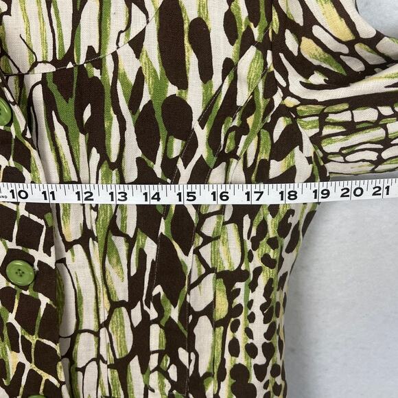 Bob Mackie Linen Jacket Animal Print Size 12 Maximalist Wearable Art Designer - Picture 3 of 7